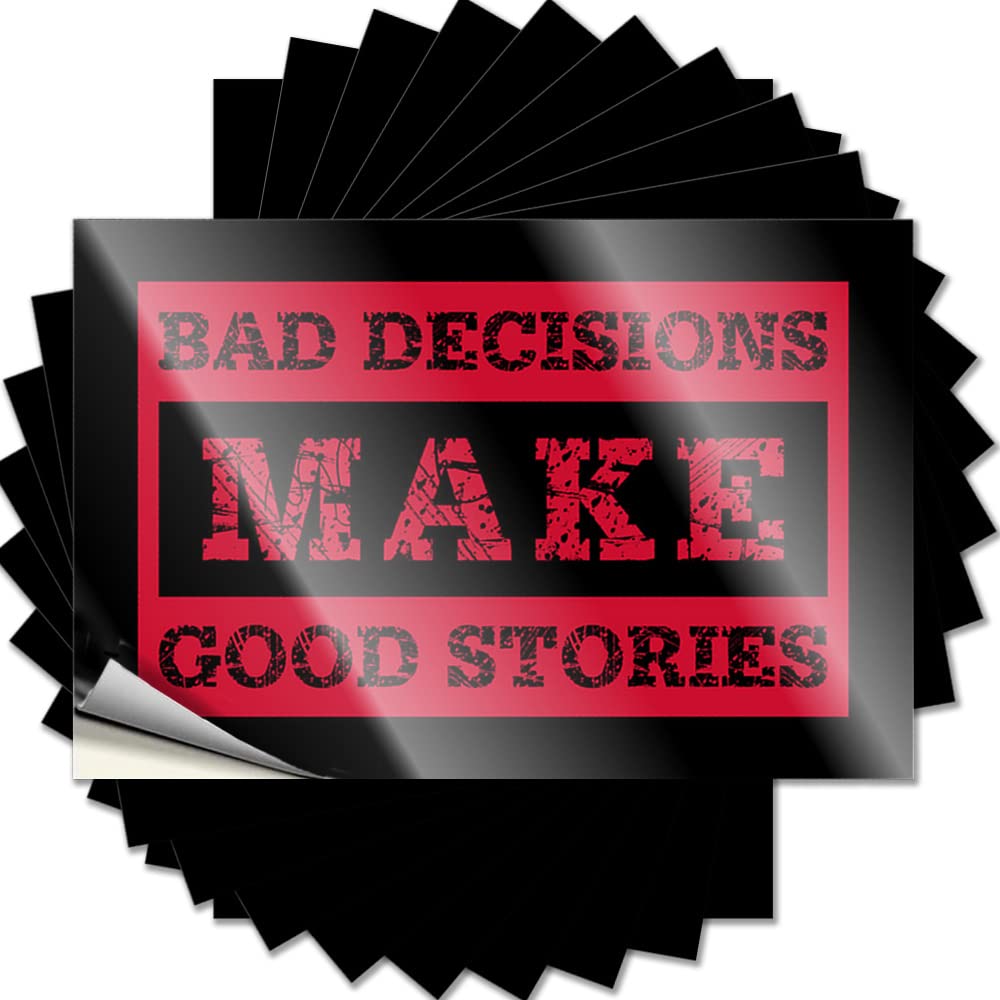 Car Stickers Funny Bad Decisions Make Good Stories Funny Sticker 10 Pcs Funny Bumper Stickers Inappropriate Stickers(8X12CM)