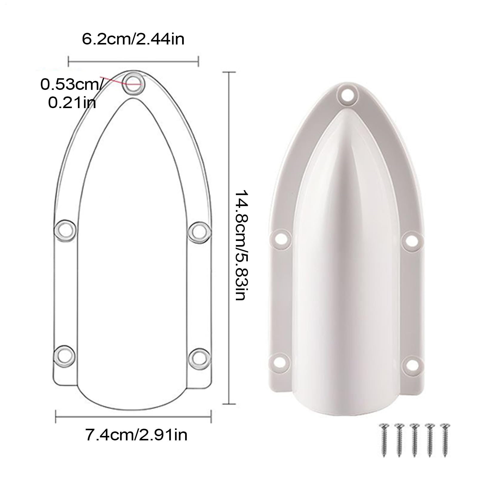 Clamshell Vent Bateau – Noir, Blanc, Câble métallique pour Couverture, Protection de Pont avec Bord Lisse, Accessoires durables, pour extérieur, Plage, croisière, Yacht, mécanique en mer