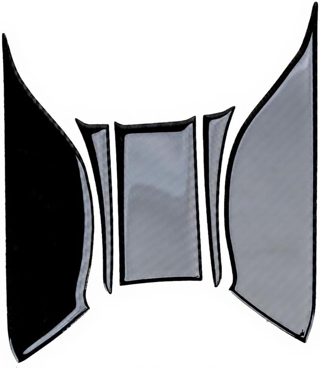 Car Interior Gear Shift Panel Cover Trim Sticker Kit Compatible for BMW Z4 E85 E86 2003 2004 2005 2006 2007 2008 Black Carbon Fiber