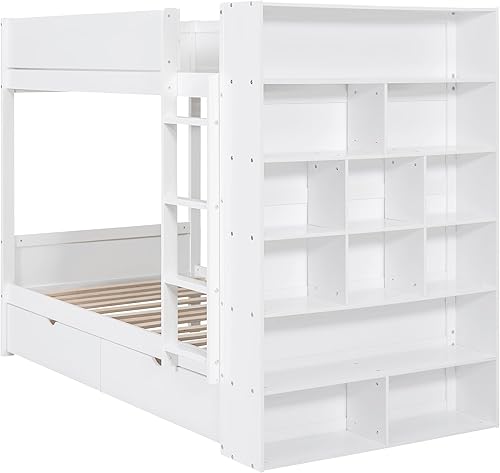 Miniatura 43 de Versatility - Litera individual sobre individual con escritorio y armario integrados, cama alta de madera maciza y plataforma independiente con