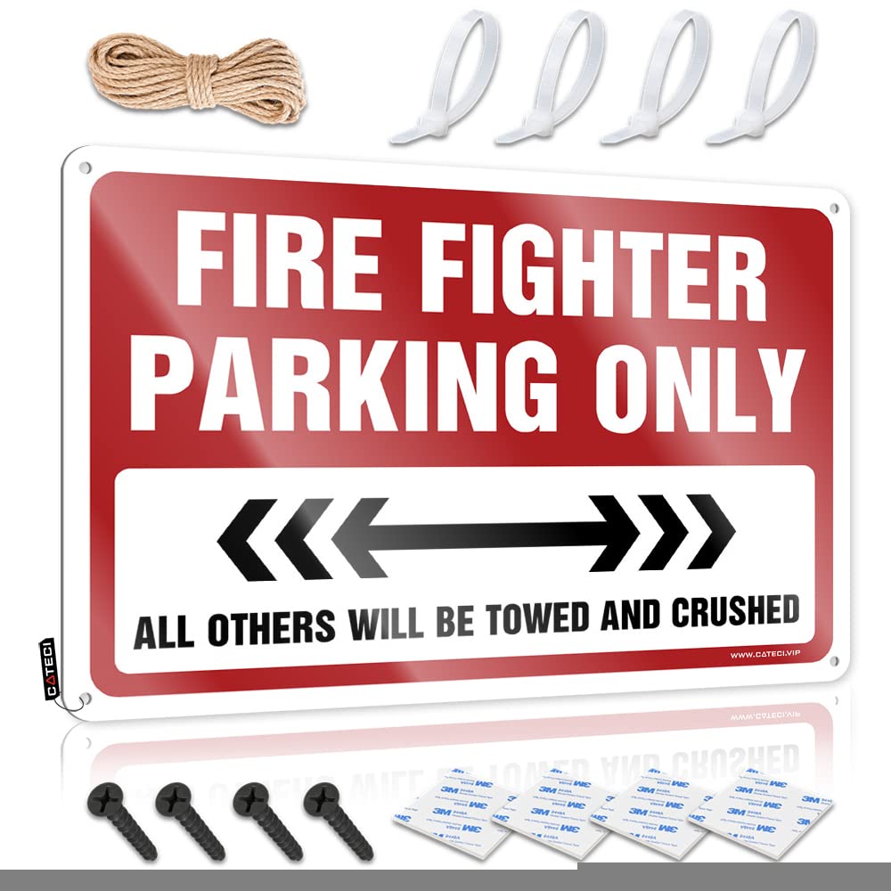 Krazmurongd One Color Man Cave Rules Funny Tin Metal Signs Fire Fighter Parking Only Tin Sign Metal Tin Sign Retro(30X40cm)