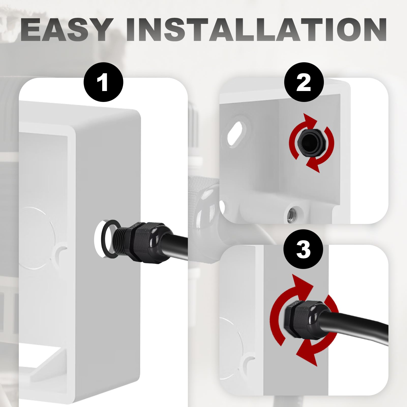 Kit De Presse-étoupe En Nylon, étanche IP68, Connecteur Réglable NPT1/4 3/8", 1/2", 3/4", Connecteur De Boîtier De Jonction Noir Avec Joints, 28 Pièces (noir