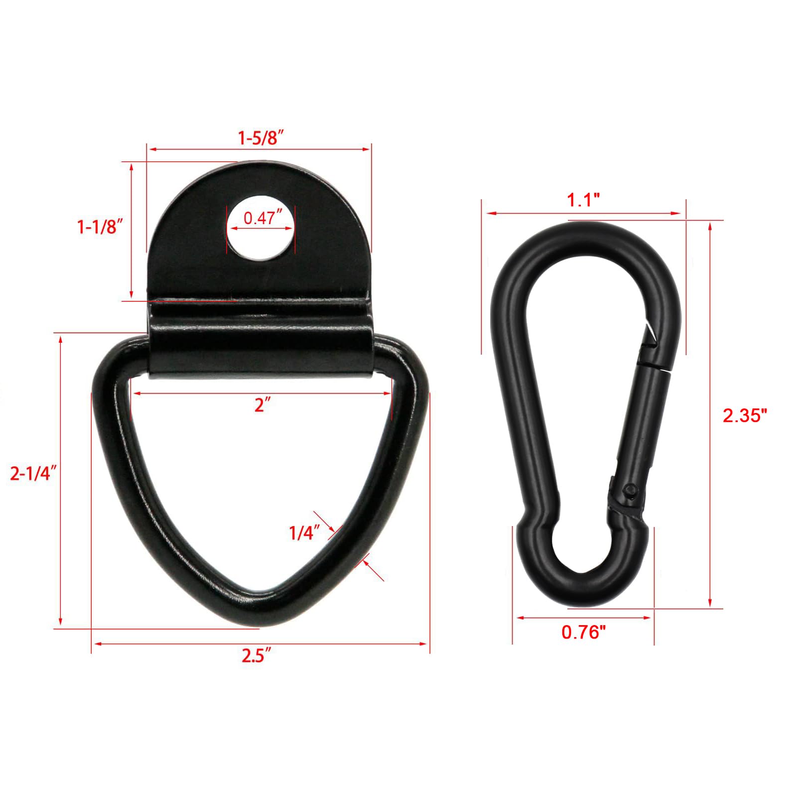 4 Cinghie Trasversali Per Ancoraggio Carico – Larghezza 50 Mm, Lunghezza 0,3 M (EN12195-2) - 2