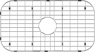 Sink Protector Grid Protector Kitchen Sink Grates, Centered Drain with Corner Radius, Sink Bottom Grid for Kitchen, 304 Stainless Steel Rust Resistant 26" X 14"