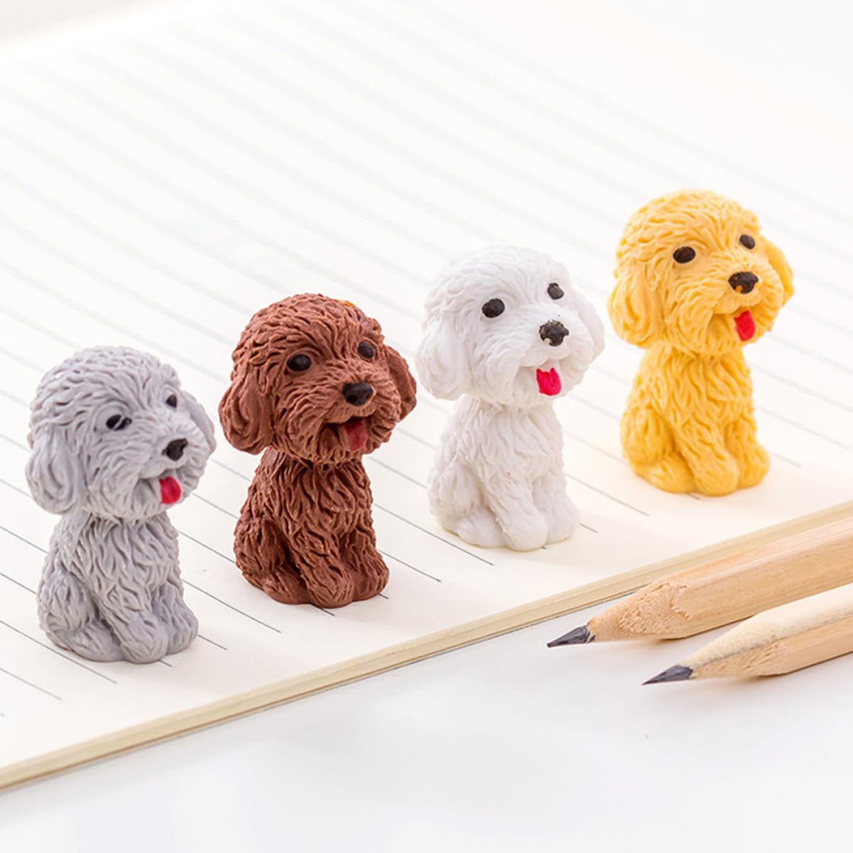 VILLCASE 5 Sätze Hund Radiergummi Cartoon-radiergummis Teddybären-radiergummis Kauspielzeug Für Hunde Ausgestopft Tierischer Radiergummi Preise Für Klassenzimmer 20 Stück * 5