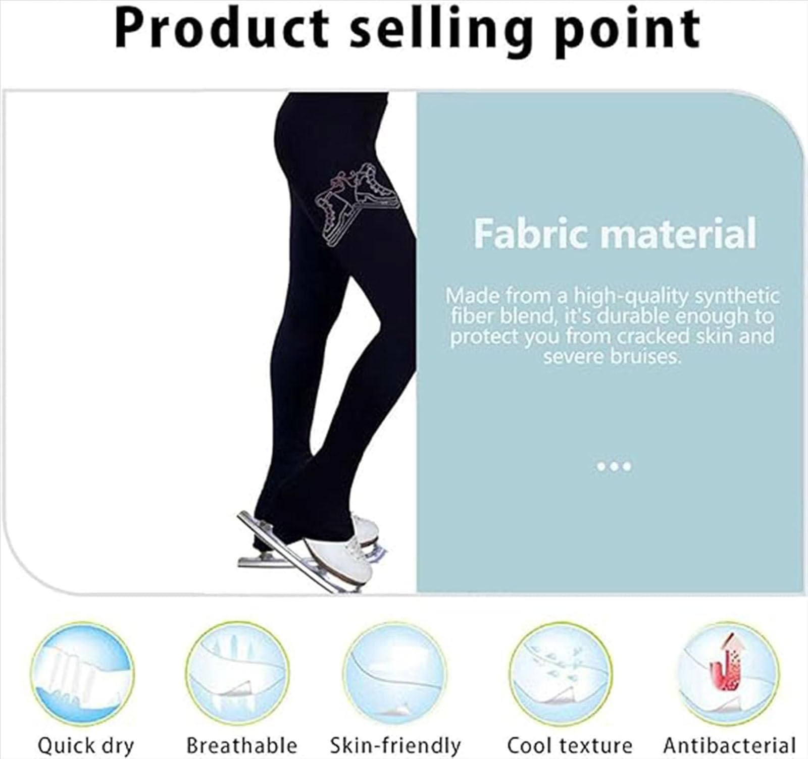 Eiskunstlauf Anzug Leggings Eislaufen Sport Sweatsuit Tanzanzug Eiskunstlauf Leggings Sportleggins Turnhose Strumpfhose