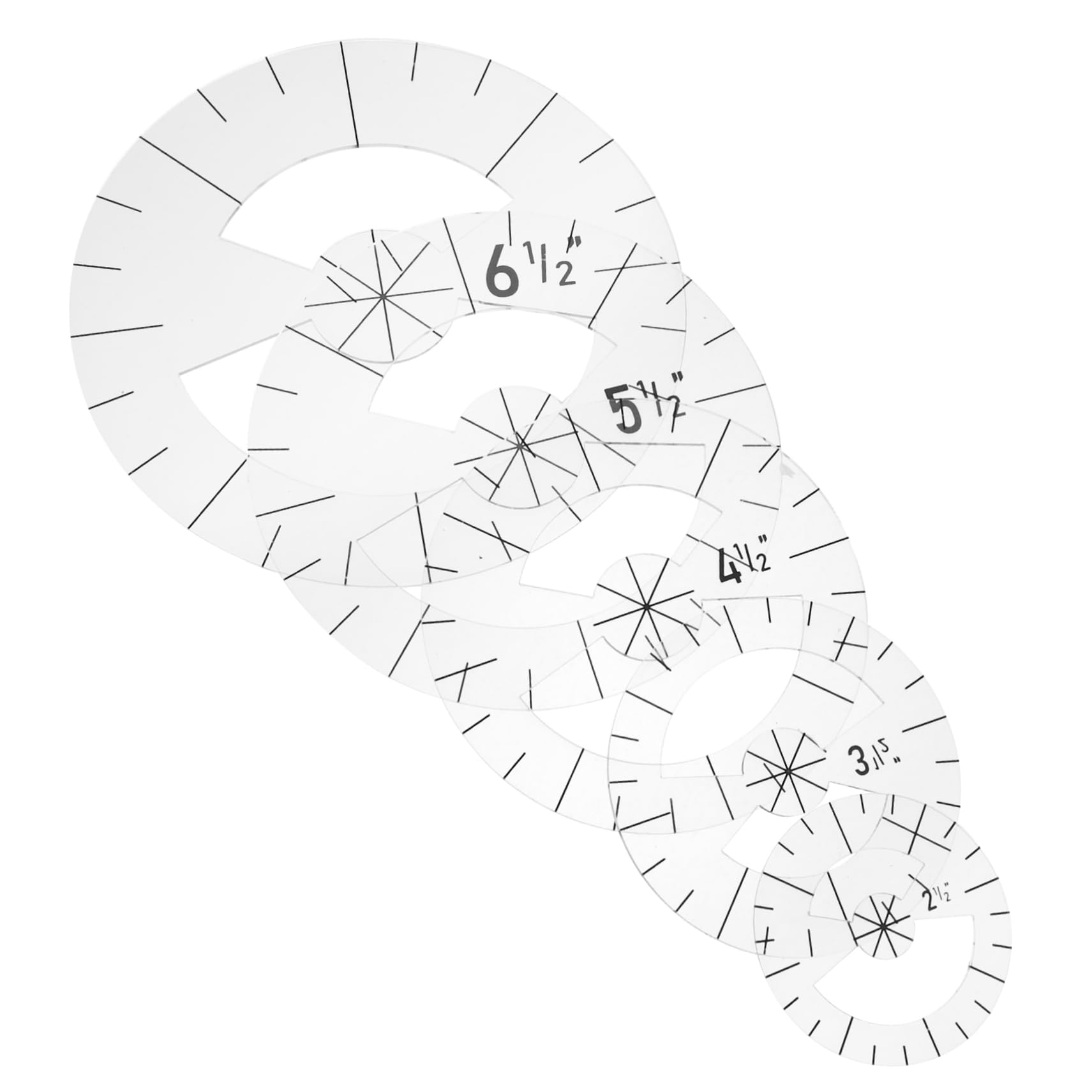 Housoutil 3 Sätze Patchwork -herrschervorlage Quiltlineal Patchwork-lineal Zum Selbermachen Strapazierfähiges Quiltlineal Nähzubehör Näherabende Lineale Nähen Acryl Transparent 5 Stück * 3