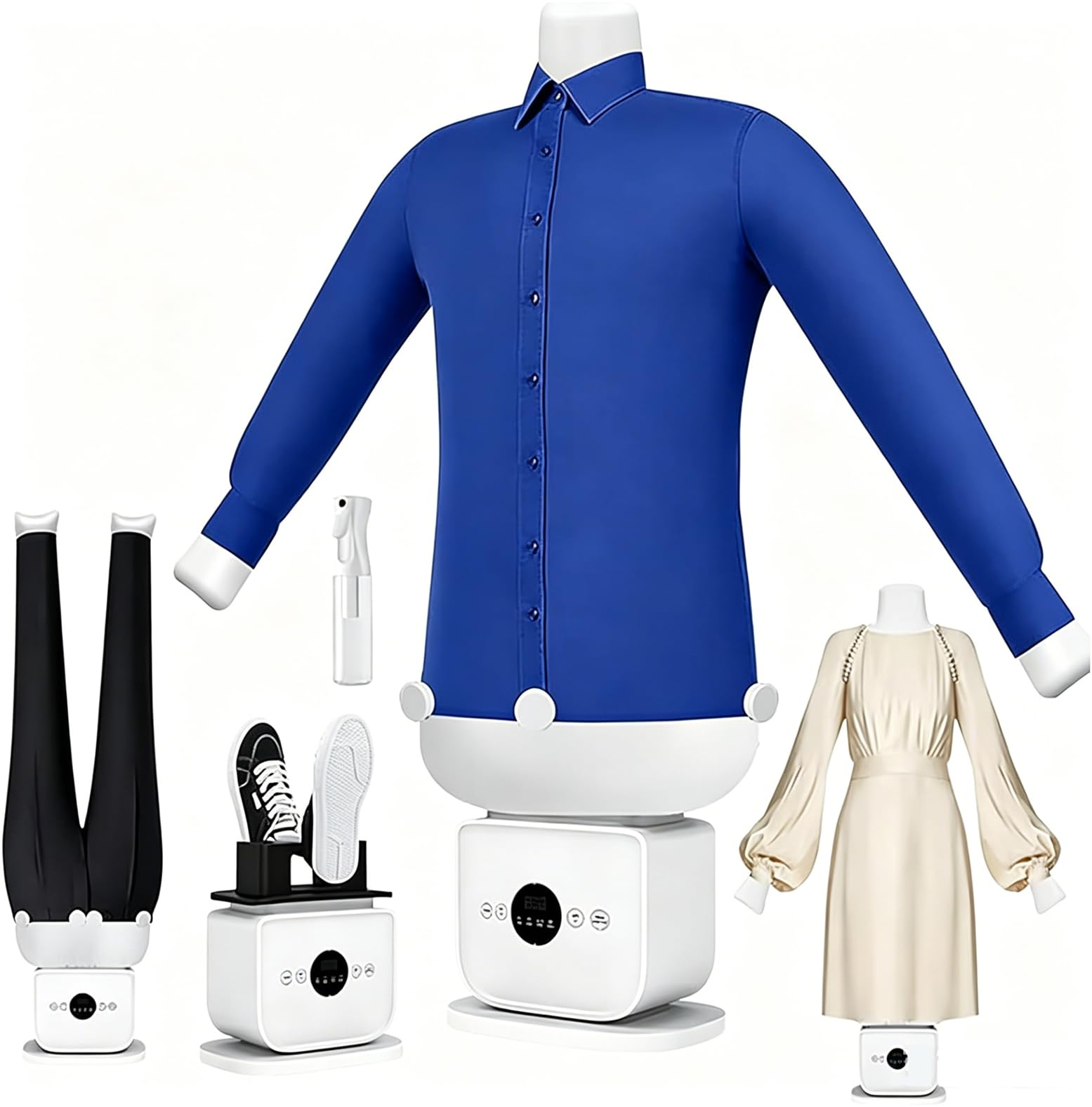 GYQSSD Automatic Hot Air Dryer & Iron – Clothes Dryer and Hands Frees Wrinkle Remover for Shirts/Shoes/Pants/Skirts, Gentle on All Fabrics, 8 Minutes Quick Ironed Dry, One-Click