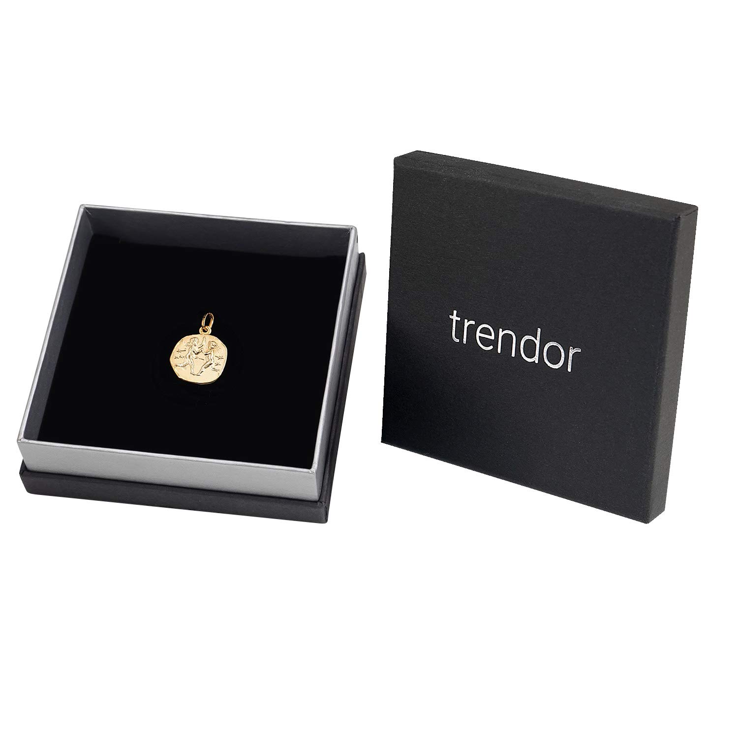 trendor Sternzeichen-Anhänger Zwilling 333 Gold 16 mm 08725-06 | Anhänger Tierkreiszeichen für Damen, Herren und Kinder, Echtgold,