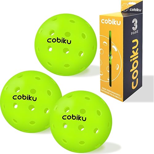 Miniatura 1 de COBIKU Paquete de 3612 pelotas de pickleball para exteriores de alta calidad, aprobadas por USAPA, para torneos y competencias con perfectamente