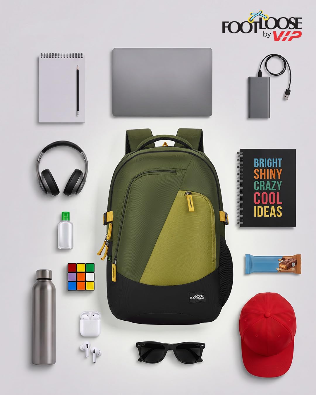 FOOTLOOSE Laptop Backpack - 32L Green -6