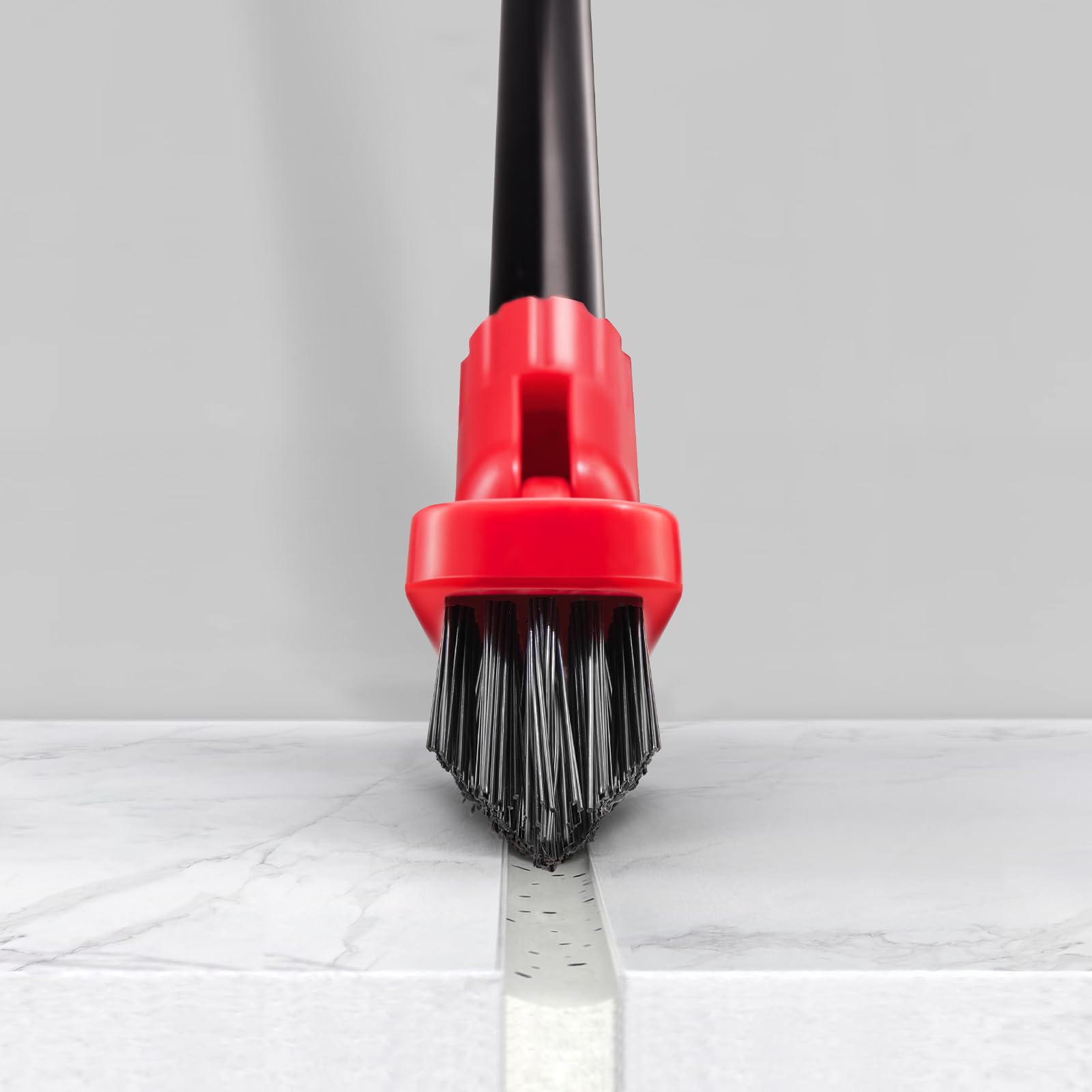 Mitclear V-shape Grout Scrubbing Brush with Long Handle(52IN), Tiles Scrubber Floor Grout Cleaner with Stiff Bristles - Image 2
