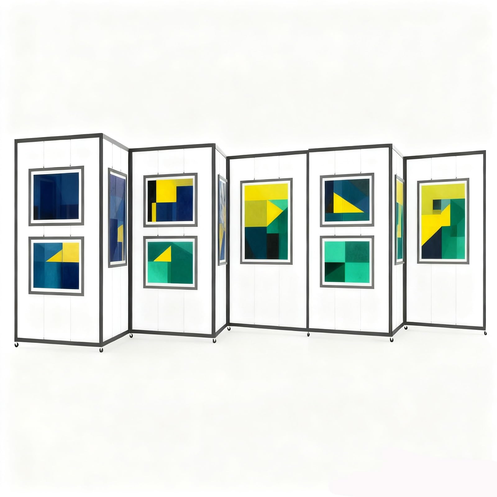 Expositores Independientes，Soporte Expositor Multifuncional Ajustable - Ideal para Galerías de Arte, Eventos y Presentaciones - Caballetes Plegables(8pcs,120 * 220cm/47.2 * 86.6in)