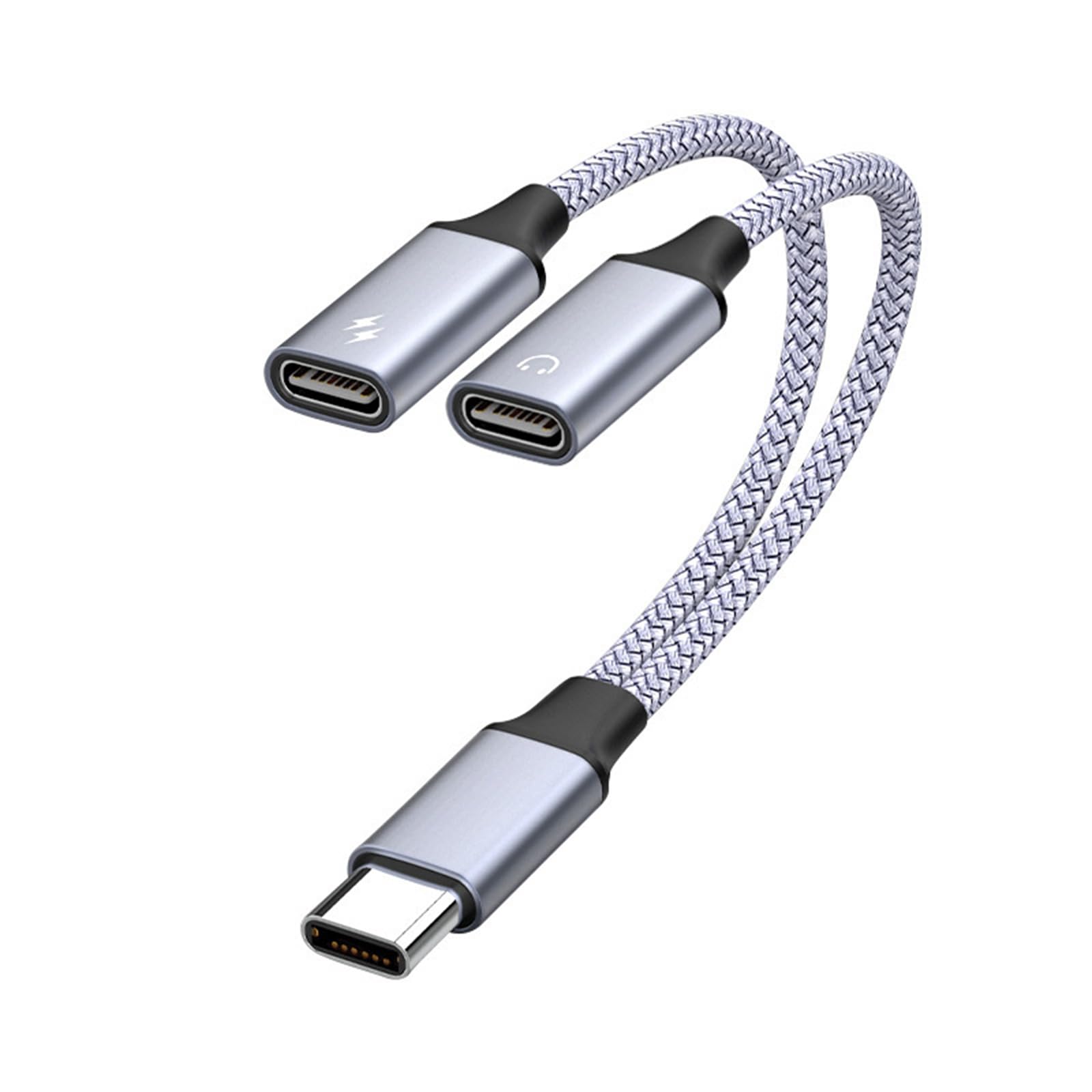 Amazon.co.jp: USB Type C 二股 ケーブル タイプC ヘッドフォン&充電