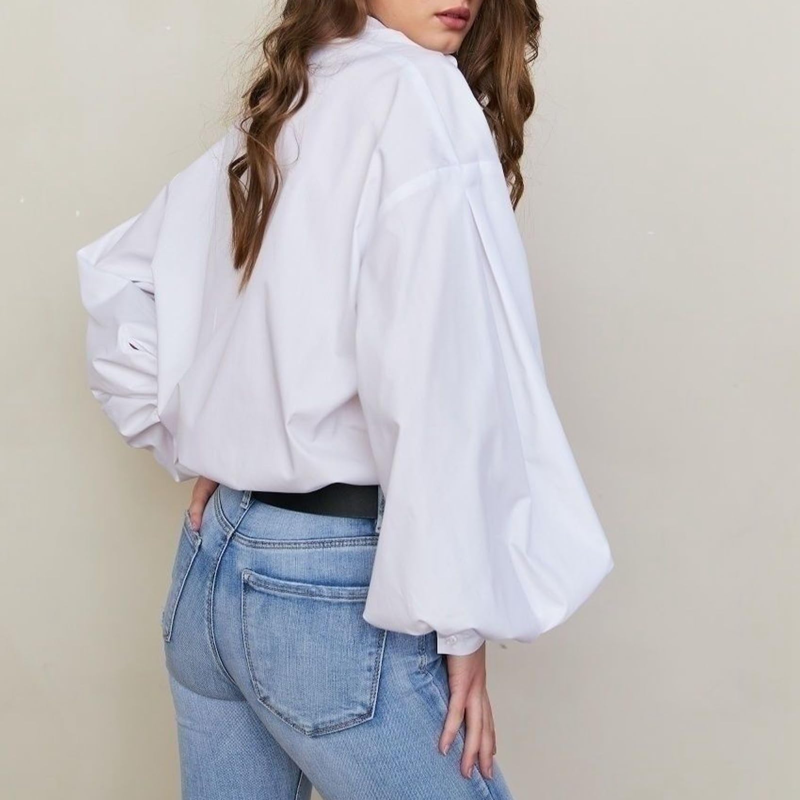 Camicia da Donna, Camicetta da Shopping da Donna a Manica Lunga Lanterna per Donna (#2)