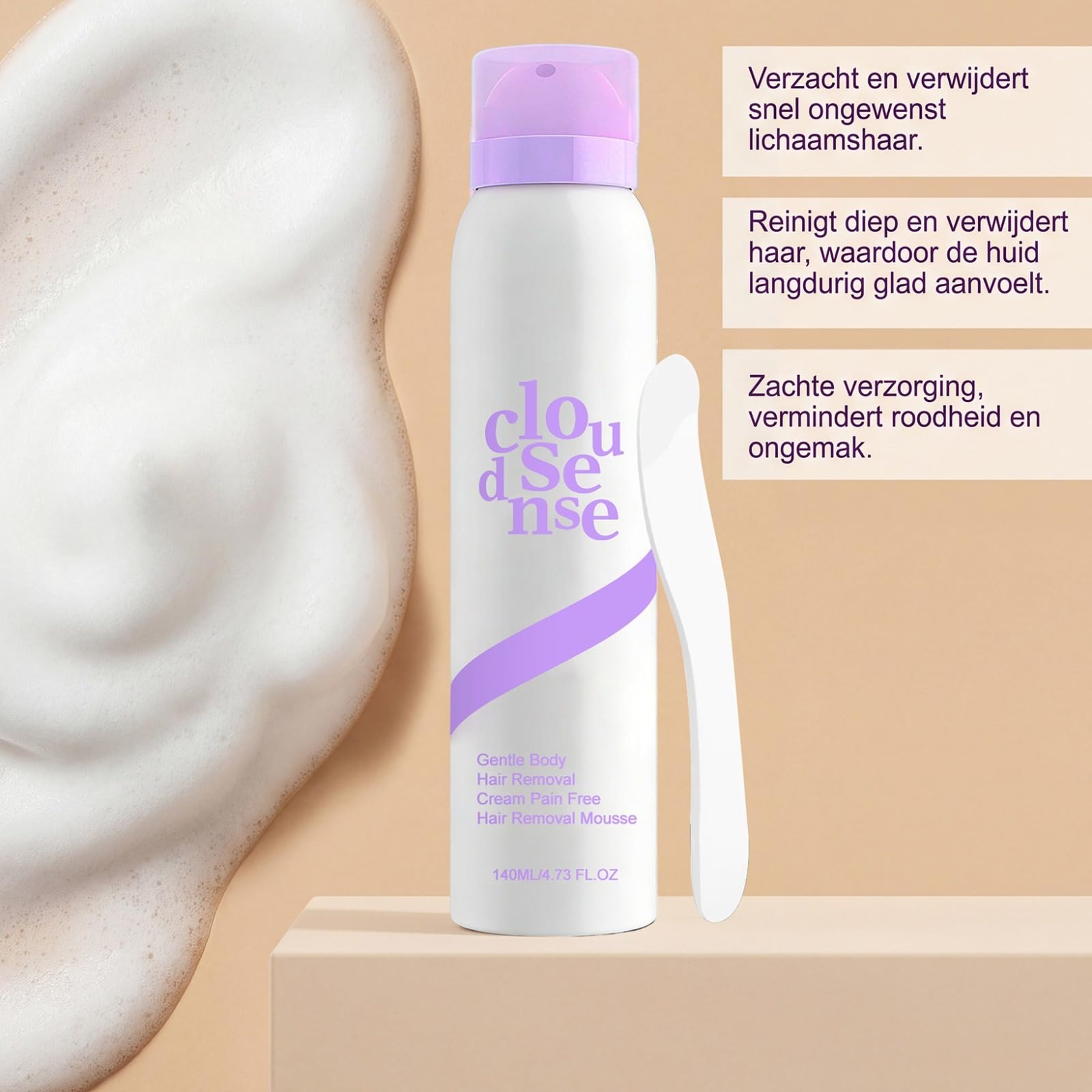 Schiuma depilatoria morbida corpo – crema epilatoria Comfort 140 ml + spatola