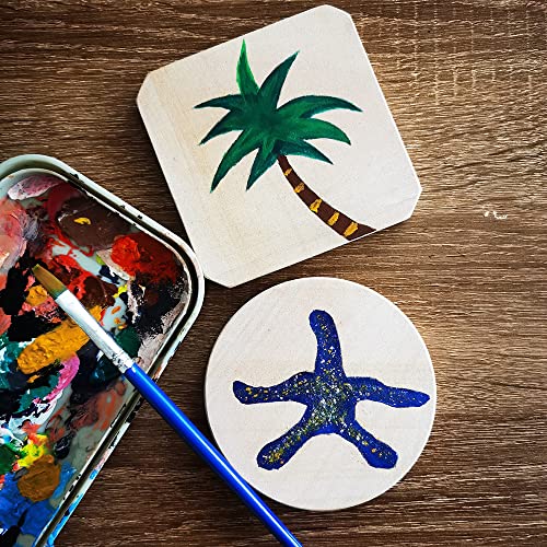 8 Pack Natural Sandstone Water Absorbent Hand Crafted Round Coasters Bulk, Monkey Sun 4 X 4 Inches Stone Coasters For Drink Bar Kitchen Home, Used For Diy And Carving, Set Of 8 #TOP5