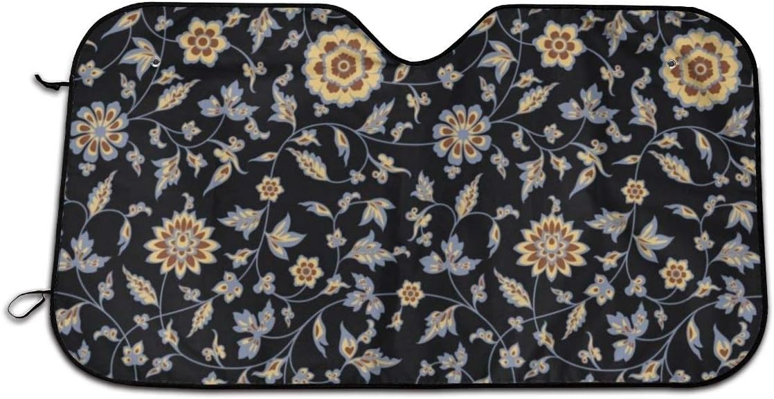 車用シートカバー 黒の背景に素晴らしいシームレス花柄エレガンス色とりどりの花と葉 おしゃれ かわいい マルチカラー 軽自動車 普通車 フロント座席適用