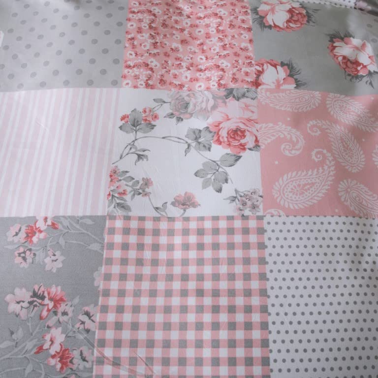 4-Piece Floral Grey Duvet Cover Set Super King 260 x 220 cm - Image 2