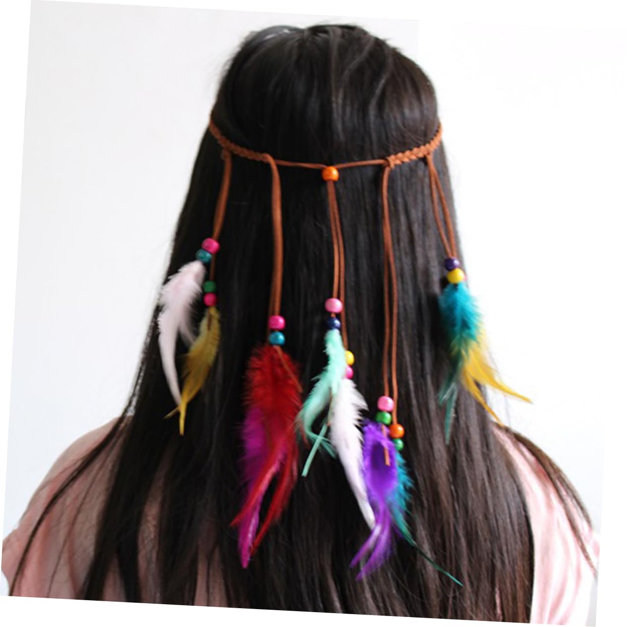 Housoutil 3piezas Diadema Bohemia Borlas y Cuentas Accesorio De Cabello Para Mujeres Fotografía
