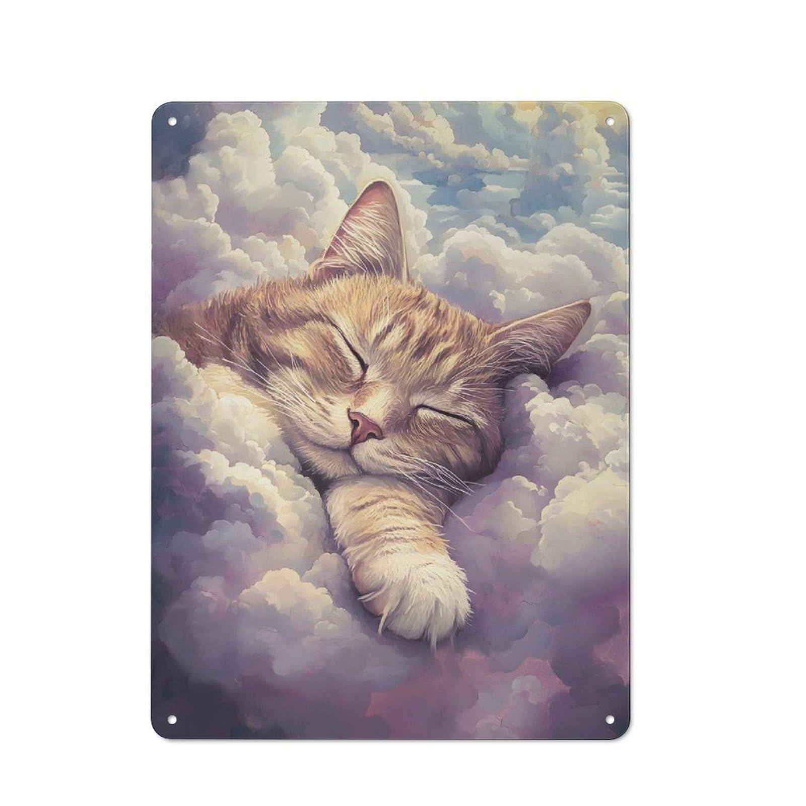 Junmoney Cat Rustic Metal Sign 40X30cm For Kitchen Or Home Bar, Gift For Kitchen Decor Lovers During The Christmas Season