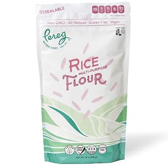 Premium Quality White Rice Flour (14 Oz) | Made From Ground White Rice for Gluten-Free Baking | Gluten-Free, Vegan, Non-GMO & Kosher