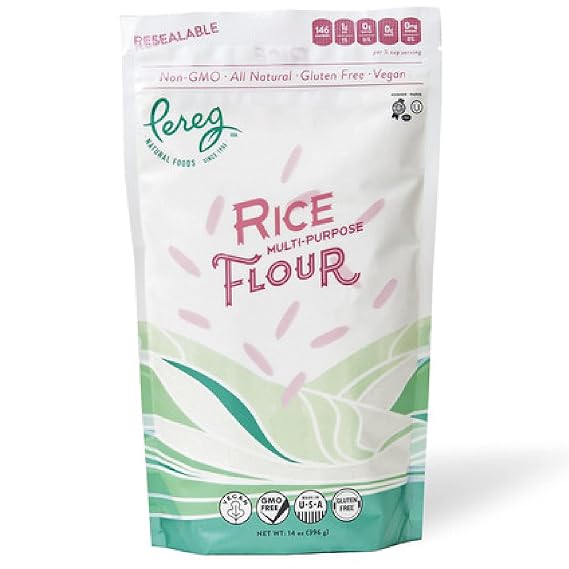 Premium Quality White Rice Flour (14 Oz) | Made From Ground White Rice for Gluten-Free Baking | Gluten-Free, Vegan, Non-GMO & Kosher