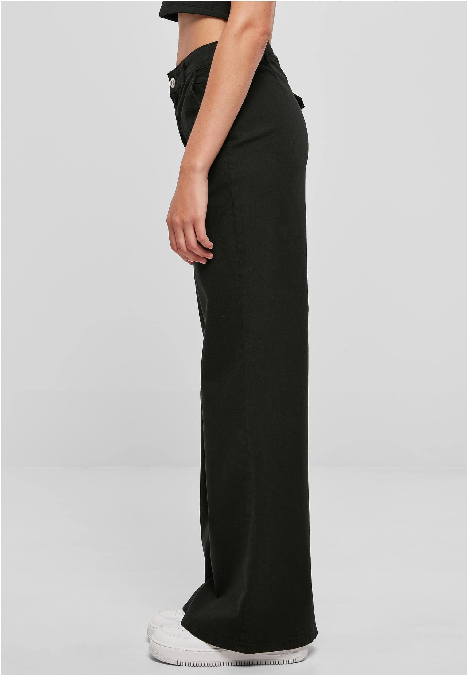 Urban Classics Damen Ladies High Waist Wide Leg Chino Pants