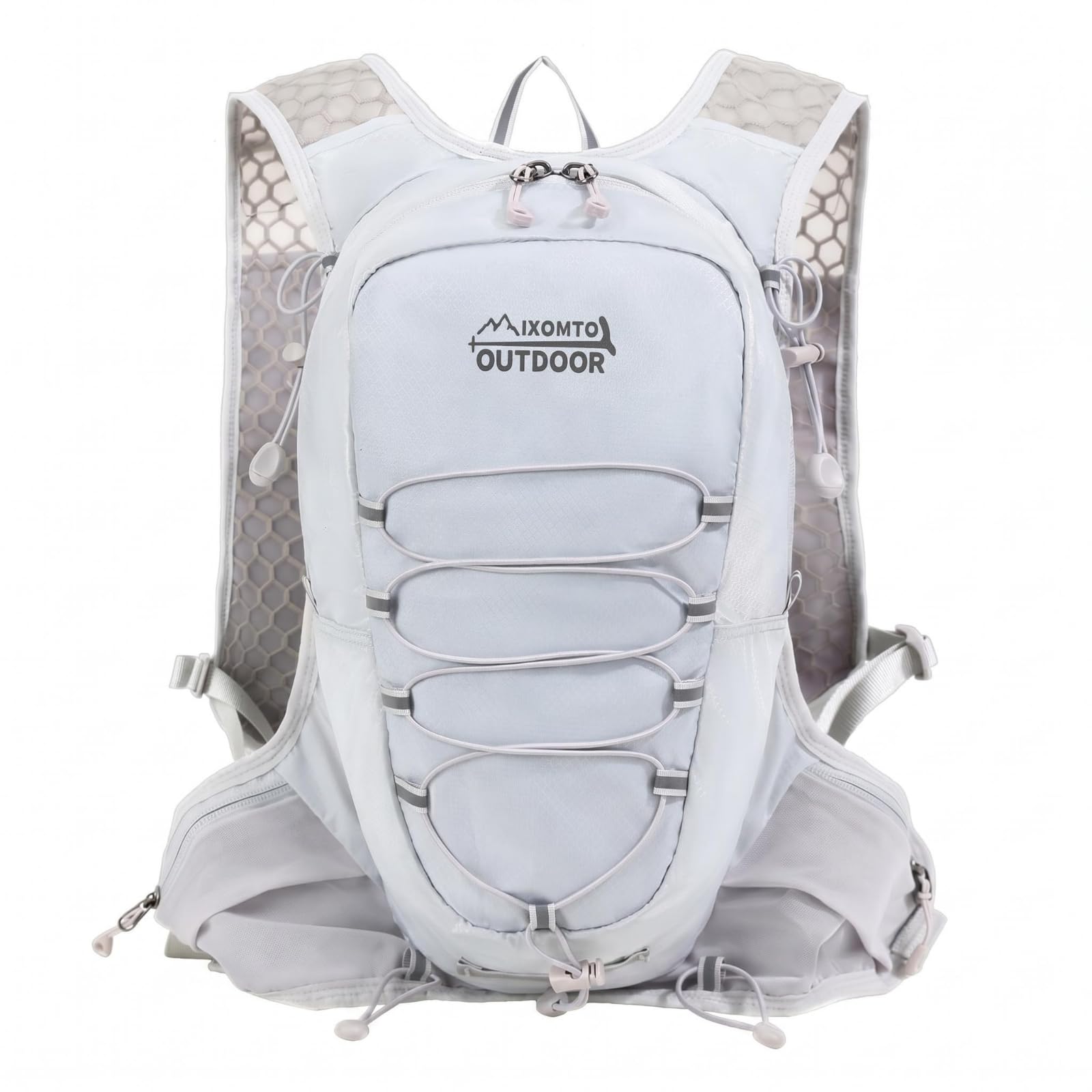 Breathable Trail Running Backpack 3D Mesh Ventilated Running Pack Lightweight Hydration Backpack Nylon for Hiking, Mountain Climbing, Cycling, Gray | Sporting Goods | Outdoor Sports-image-32