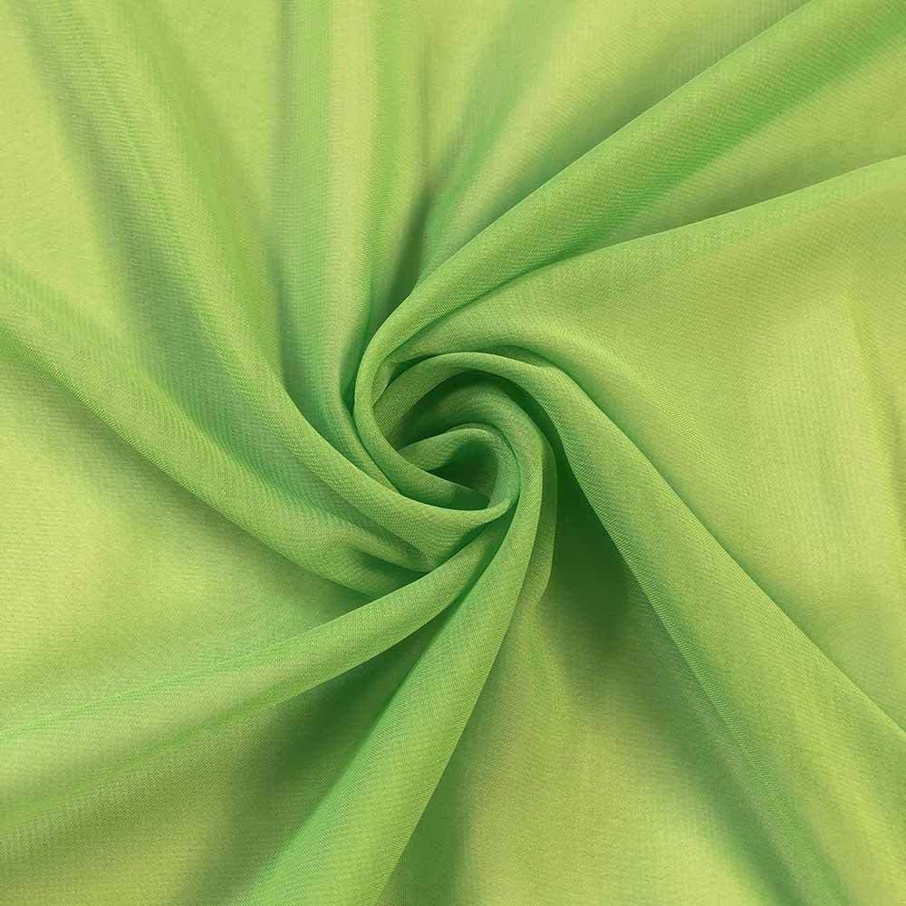 New Creations Fabric & Foam Inc, 60" Wide Polyester Sheer Chiffon Fabric (Lime 726, 3 Yards)