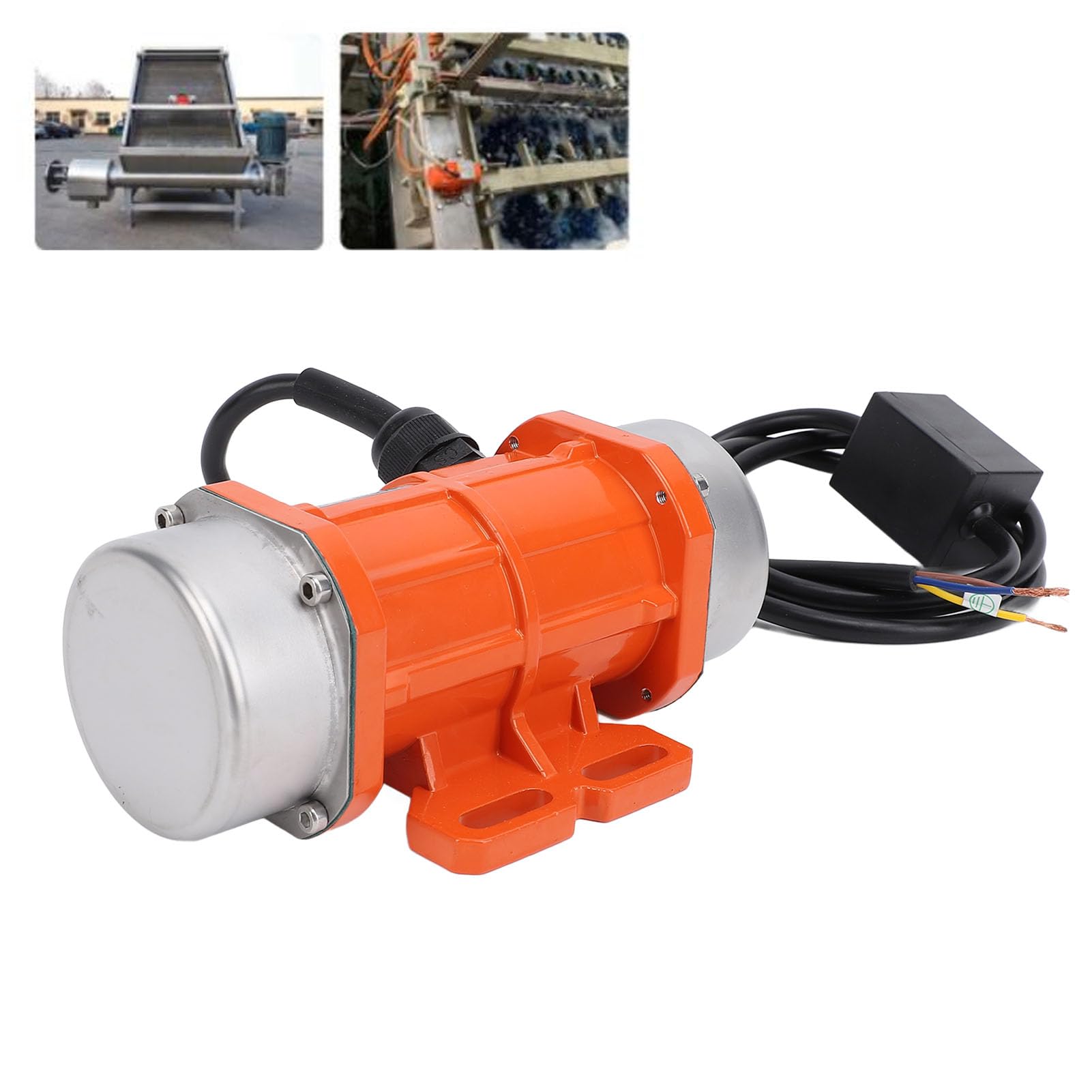 Akozon Motor de Hormigón Eléctrico, 3000Rpm, 50Hz, Construcción de Aleación de Aluminio Ip65 para Mesa Agitadora, Tamices, Mezcladores, 50W, 32Kg, bajo Nivel de Ruido (70W)