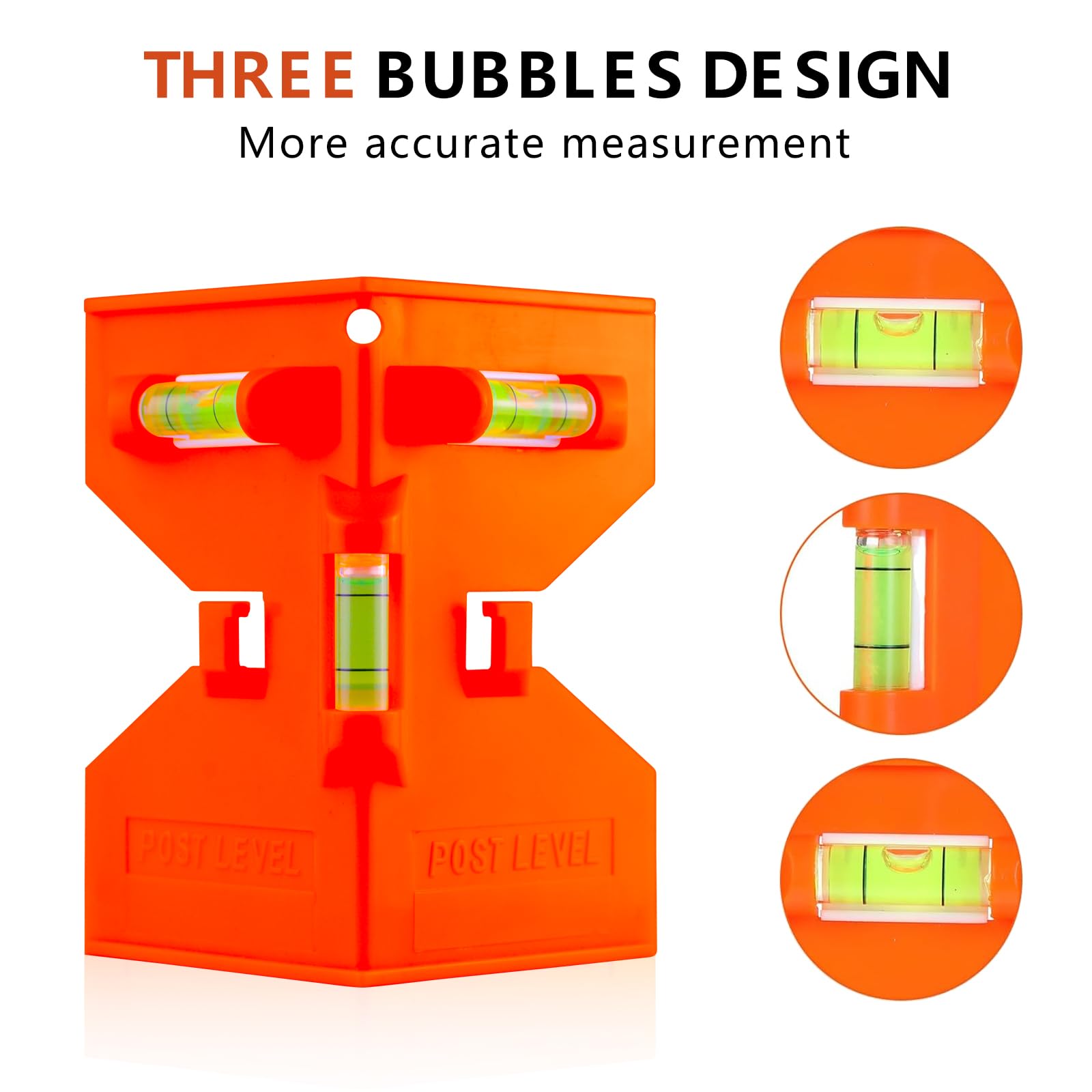 JYK Magnetic Composite Post Level 2PCS,Elastic Loop, 3 Vials for Easy Plumb & Level, Hands-Free Operation