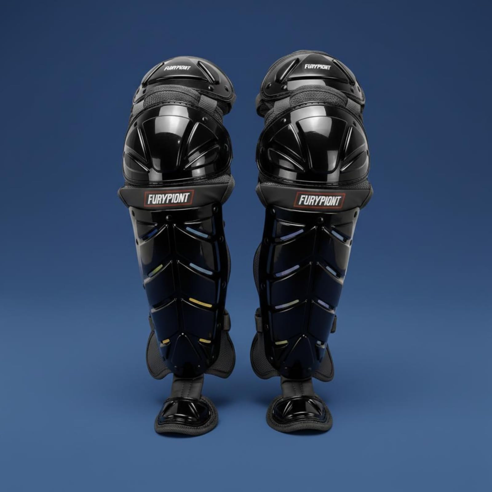 Protezione Gamba Catcher Precurvato Parastinchi da Catcher Regolabile Paraginocchia Baseball per Adulti