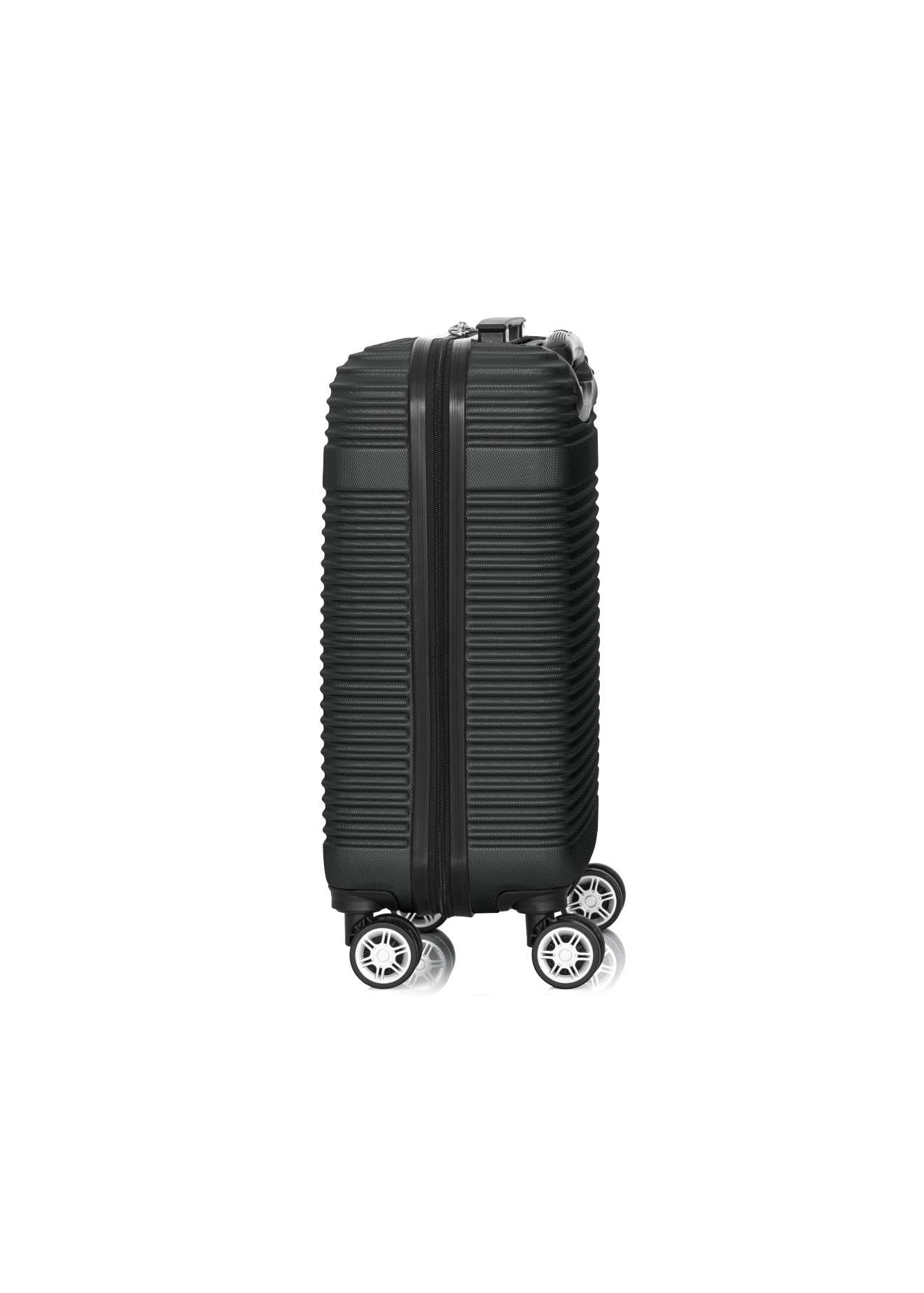 OCHNIK Handgepäck Koffer | Kabinenkoffer |Hartschalenkoffer | Kabinentrolley Hartschale | Reisekoffer | Material: ABS | Farbe: Schwarz | Maße: 55x40x20,5cm 33 Liter | 4 Rollen | Hohe Qualität