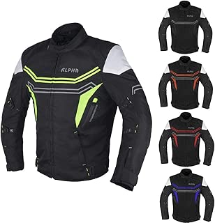 JAYEFO-ALPHA CYCLE GEAR MOTORCYCLE ALL SEASON JACKET (GREEN, XX-LARGE) - coolthings.us