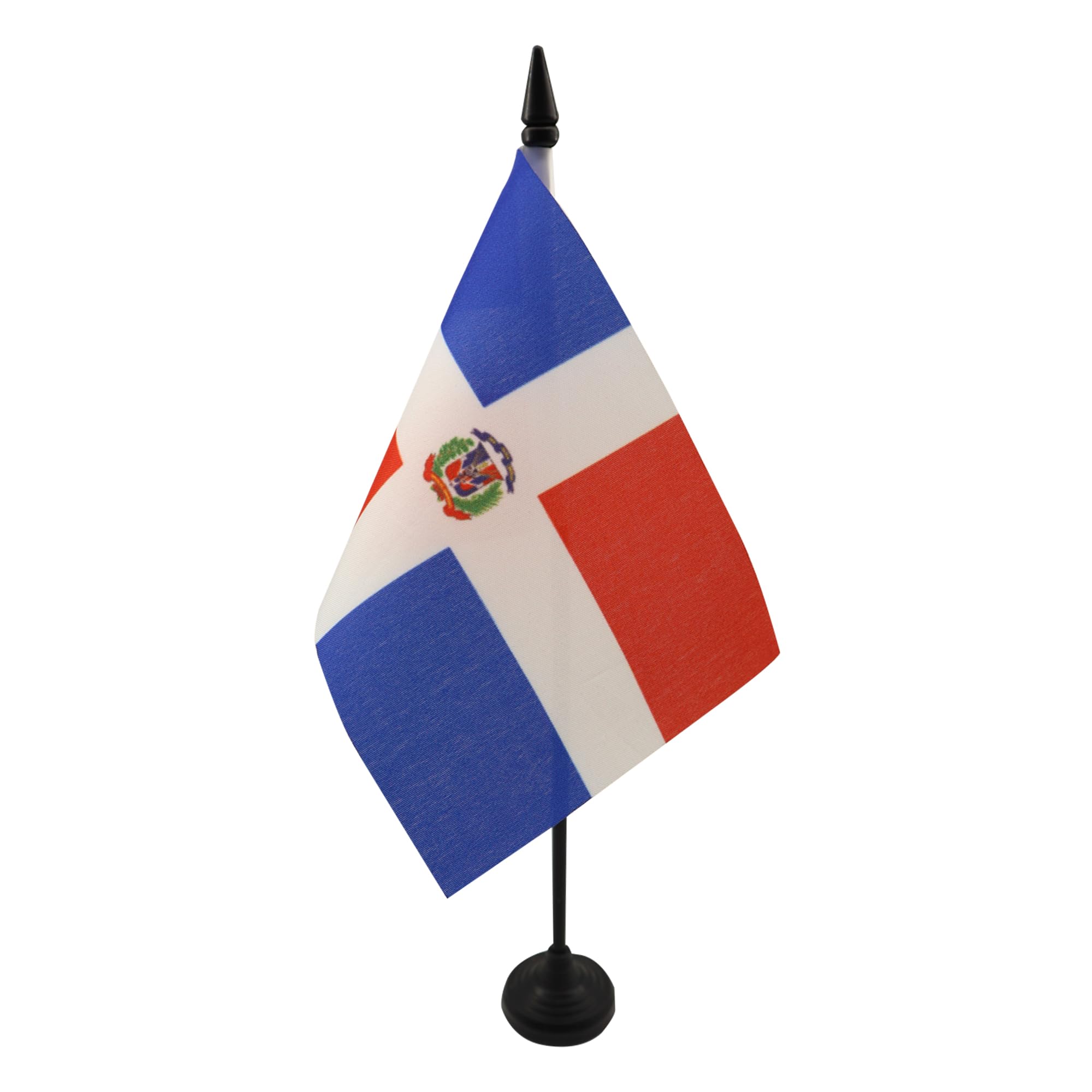 Bandiera Da Tavolo Messico Viva Cristo Rey – 15x10 Cm In Poliestere, Asta E Base In Plastica