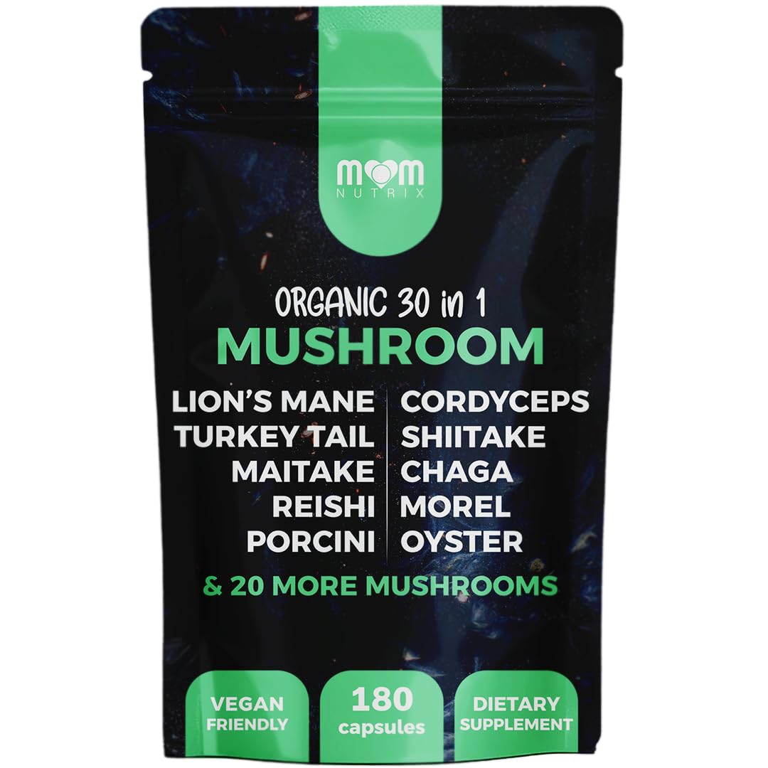 Amazon.com: MOM NUTRIX 30 in 1 Ultimate Mushroom Supplement - 180