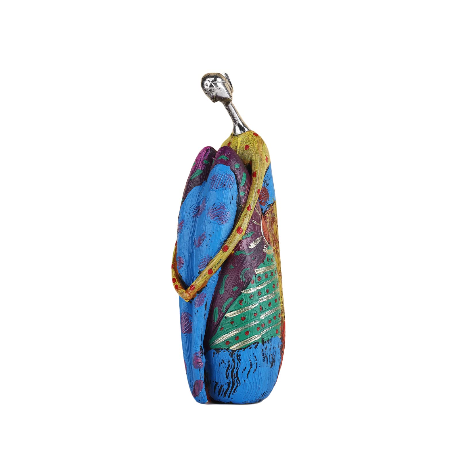 Arte abstracto Mujer Escultura Figuras para Interior Moderno Hogar Decoración Colorida Figura Pintada Arte Yoga Personaje Pintura Al óleo Mujer Estatua