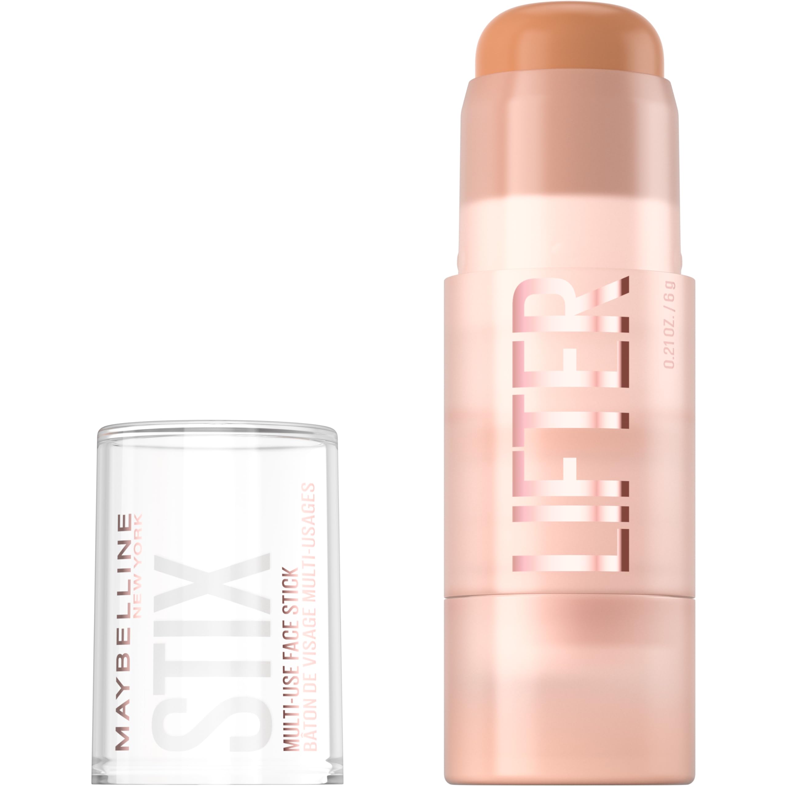 MAYBELLINELifter Stix Multi-Use Face Stick - Contour, Bronzer, Concealer and Foundation Stick, All-In-One Creamy Face Makeup with Cranberry Seed Oil, 50, 1 Count