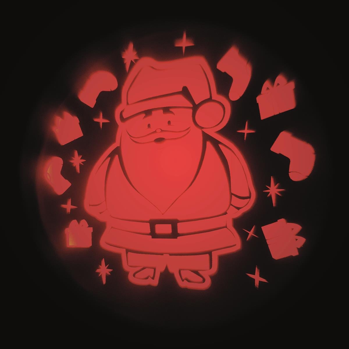 Outdoor LED Red Christmas Santa Design Projector