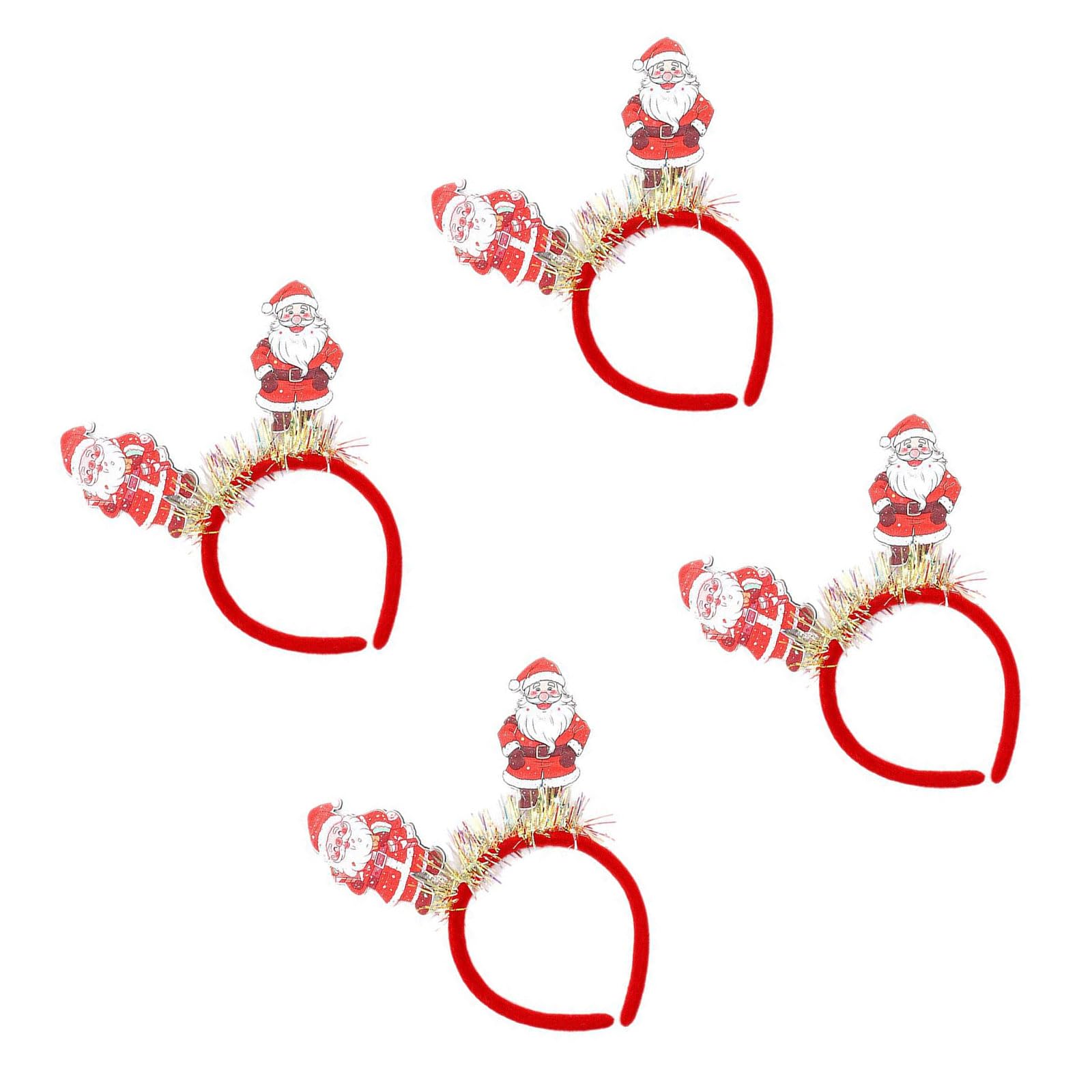 Tsophreniq Christmas Party Headband Elastic Santa/Snowman/Deer Hair Ornament Headpieces for Adults Children Festivities Festival Headband Family Matching Set
