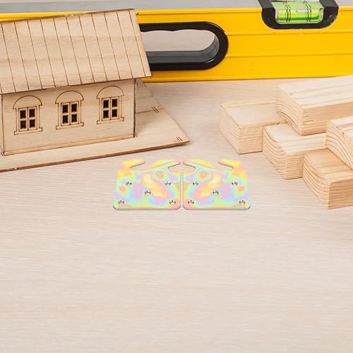 Miniatura 5 de Baluue Conectores de soporte de bisagra de cama, diseño recto plano engrosado, para configuración de hardware de marco de cama, esencial para