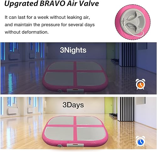 Miniatura 5 de Colchoneta inflable para gimnasia con rodillo de aire, equipo de gimnasia con bomba para entrenamiento de yoga, animadoras, uso doméstico