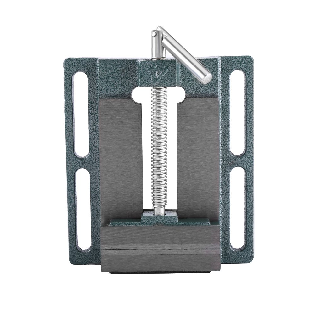 Zerone Mordaza para taladro de columna, banco pinza mordaza apertura paralela mesa mandíbula 110 mm, ancho de mandíbula 20 mm, gris