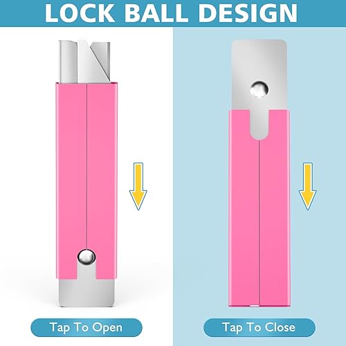 Miniatura 29 de DIYSELF Cortadores de caja, paquete de 24 cortadores de cajas retráctiles, cuchillo cortador de caja con hoja de afeitar de un solo filo, cuchillo