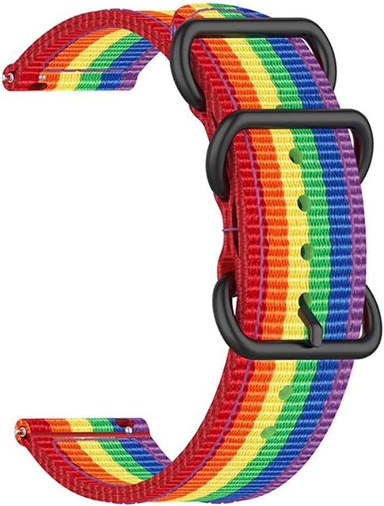 20mm Watch Band Rainbow Pride for Samsung Watch 3 41mm/42mm/46mm Galaxy