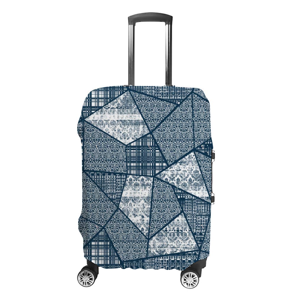 Housse de protection pour bagages lavable patchwork floral avec tissu extensible - 8