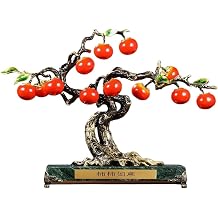 Buddha Statue Persimmon Tree Ornaments,Fengshui Statue for Wealth and Luck,Luck Symbol Sculpture,Home Decoration Feng Shui Decoration Color A, Size L, YANLI2233-1988
