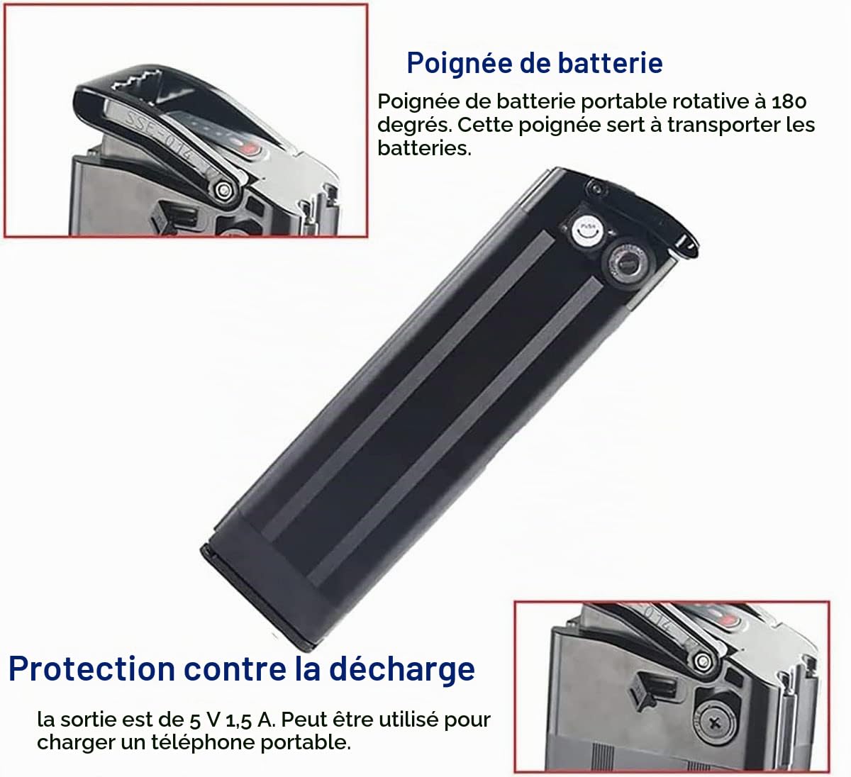 Batterie E-Bike Remplaçable 36V 48V 10/12.5/15/18/20Ah Vélo Électrique Batterie Scooter De Vélo Électrique pour Moteur De 200W À 1000W avec Chargeur + BMS 48V,20AH