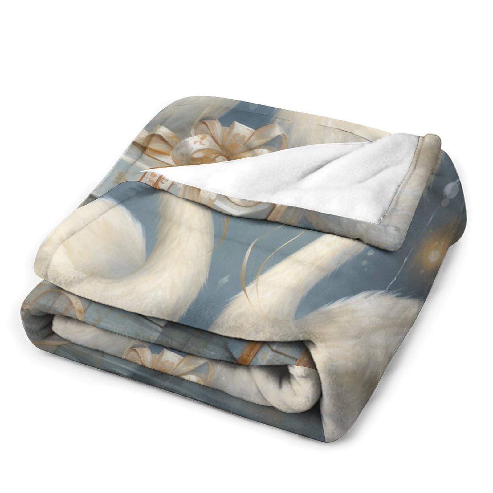 Amazon.com: Soft Throw Blanket Swans with Presents Ultra Soft
